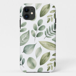 Watercolor Leaf Pattern Case-Mate iPhone Case