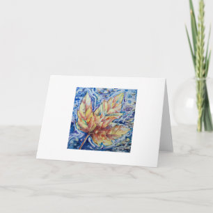 Watercolor Leaf Print Greeting Card