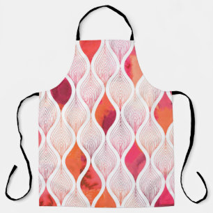 Watercolor leafs texture repeat modern pattern apron