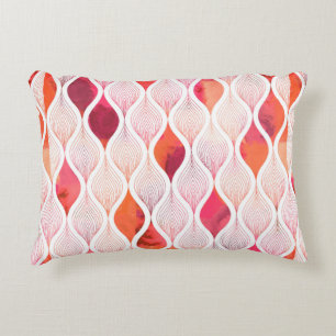 Watercolor leafs texture repeat modern pattern decorative cushion