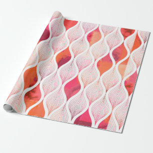 Watercolor leafs texture repeat modern pattern  wrapping paper