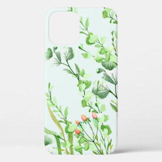 Watercolor Leaves and Berries iPhone / iPad case