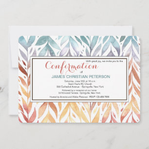 Watercolor Leaves Invitation