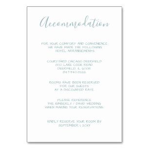 Watercolor Leaves Monogram accommodation cards