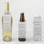 Watercolor leaves rustic wood Wedding Thank You Bottle Tag<br><div class="desc">Rustic watercolor botanical leaves on wood wedding thank you Wine bottle hangers with thank you message. 
These wedding thank you bottle hangers are the perfect way personalise your wedding. 
Add your bride and groom names and wedding date and you can change the Thank you text.</div>