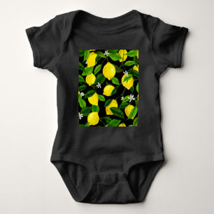 Watercolor Lemon 2 Baby Bodysuit