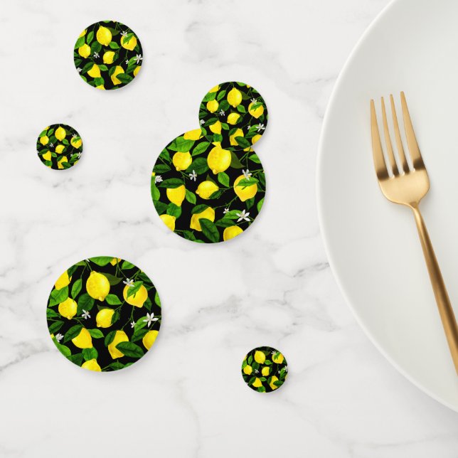 Watercolor Lemon 2 Confetti (Group)