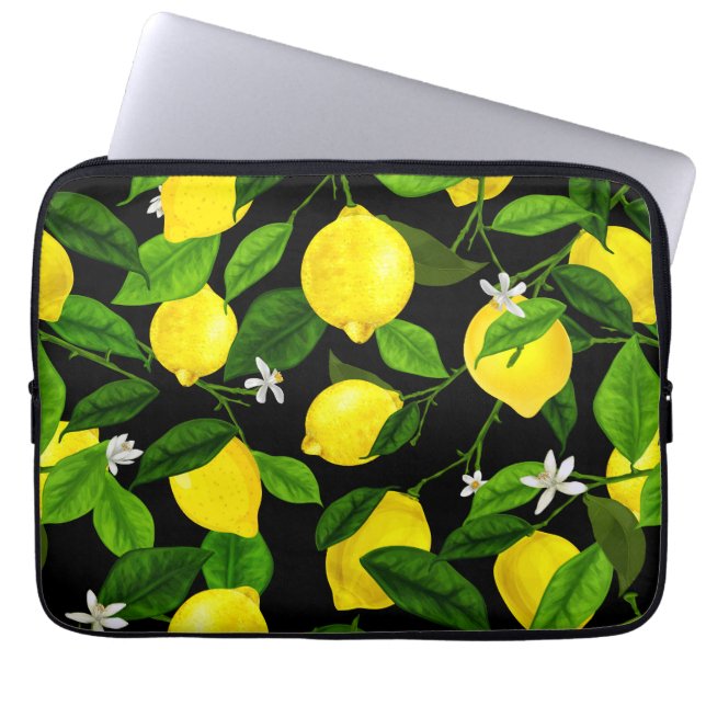 Watercolor Lemon 2 Laptop Sleeve (Front)