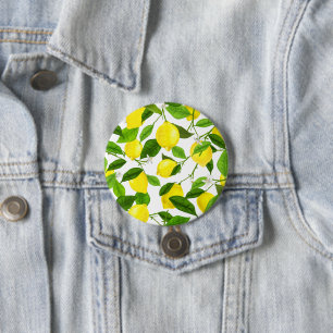 Watercolor Lemon 7.5 Cm Round Badge