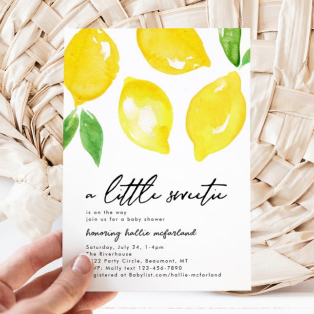 Watercolor Lemon Baby Shower Invitation (Creator Uploaded)