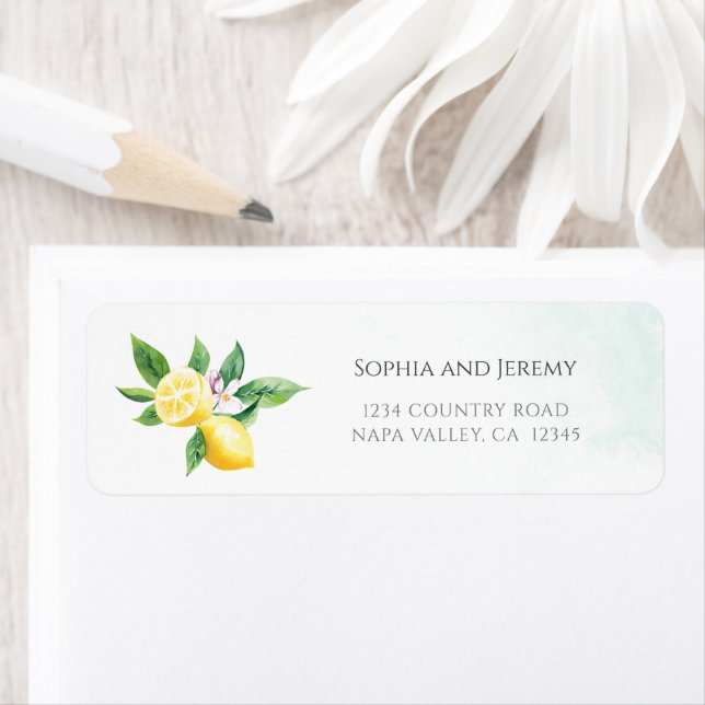 Watercolor Lemon Blossom Summer Wedding  (Insitu)
