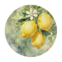 Watercolor Lemon Branch Botanical Summer