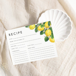 Watercolor Lemon Bridal Shower Recipe