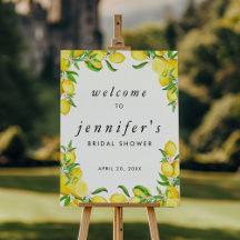 Watercolor Lemon Bridal Shower Welcome