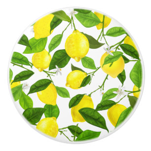 Watercolor Lemon Ceramic Knob