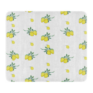 Watercolor Lemon Citrus Cutting Board