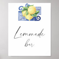 Watercolor lemon citrus modern - lemonade bar