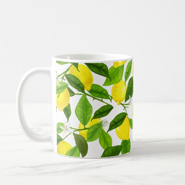 Watercolor Lemon Coffee Mug (Left)
