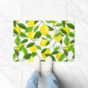 Watercolor Lemon Doormat