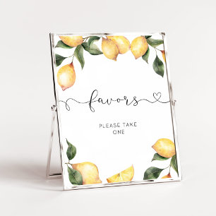 Watercolor lemon Favours Poster