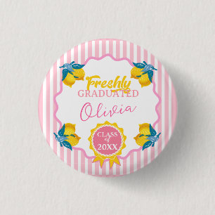 Watercolor Lemon Freshly Graduated Party Class 26 3 Cm Round Badge