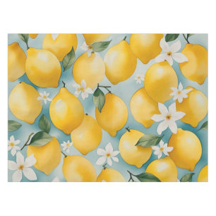 Watercolor Lemon/fruit Tablecloth