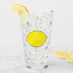 watercolor lemon glass