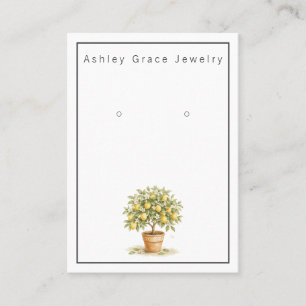Watercolor Lemon Italian Them Earring Display Card
