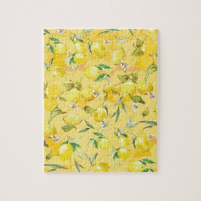 Watercolor lemon IV Jigsaw Puzzle (Vertical)