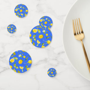 Watercolor Lemon & Leaves 13 Confetti