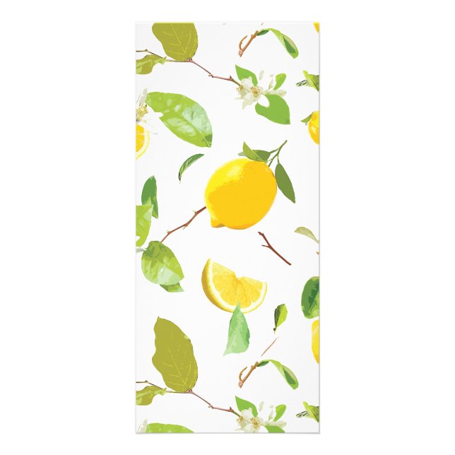 Watercolor Lemon & Leaves 2 Rack Card (Front)
