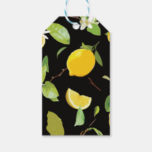 Watercolor Lemon & Leaves Gift Tags