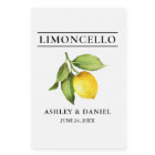 Watercolor Lemon Limoncello Mini Bottle Labels