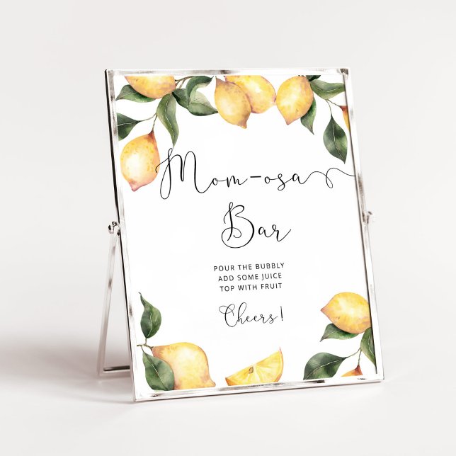 Watercolor lemon Mum-osa bar sign (Creator Uploaded)