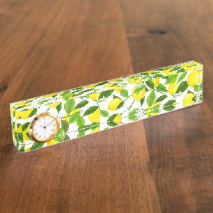 Watercolor Lemon Nameplate