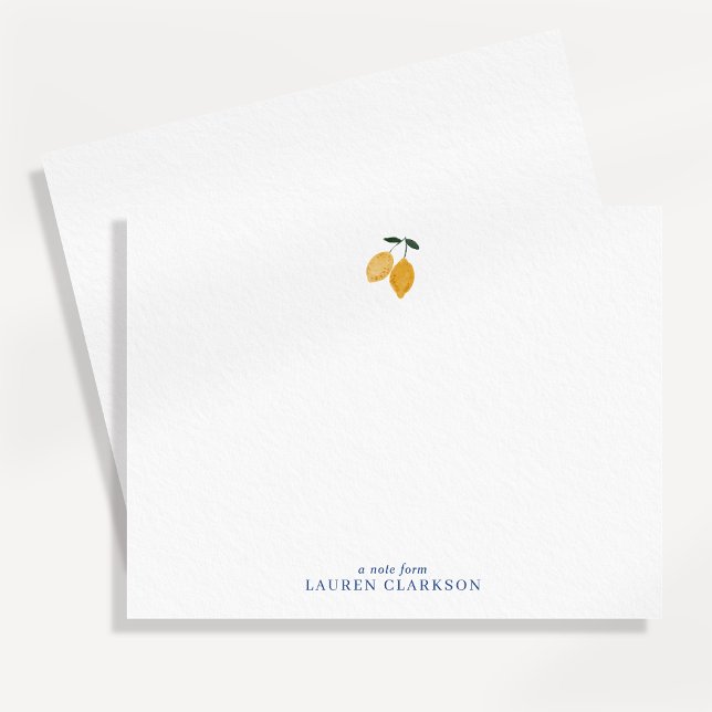 Watercolor Lemon Note Card (Creator Uploaded)