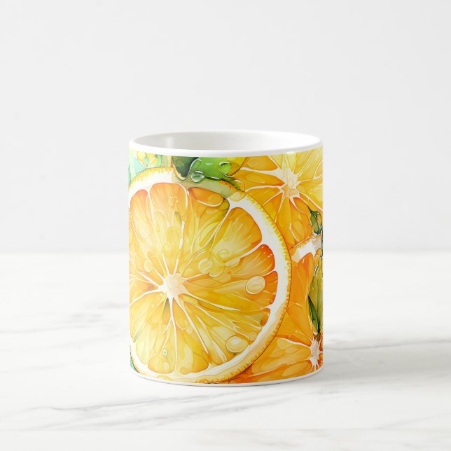Watercolor Lemon Orange Lime Botanical Kitchen Coffee Mug (Center)
