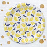 Watercolor Lemon Pattern Citrus