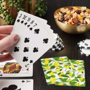Watercolor Lemon Playing Cards