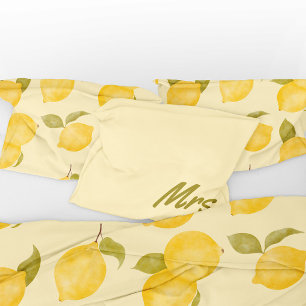 Watercolor Lemon Rustic Pattern  Pillowcase