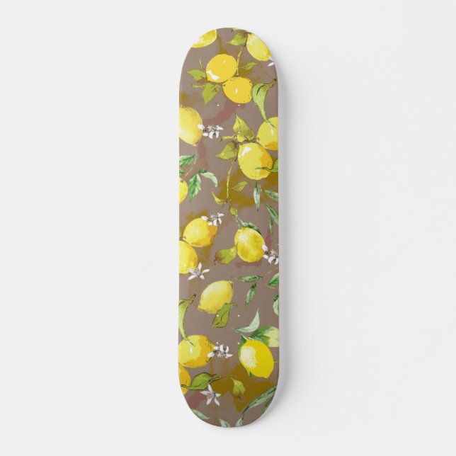 Watercolor lemon skateboard (Front)