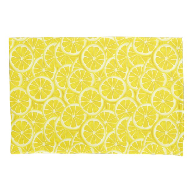 Watercolor Lemon Slices Pillowcase (Front-Left)
