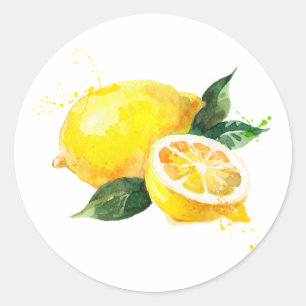 Watercolor Lemon Sticker
