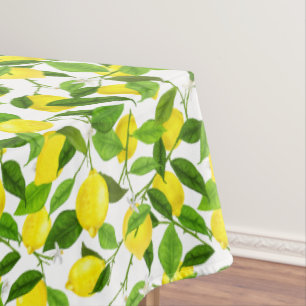 Watercolor Lemon Tablecloth