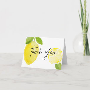 Watercolor Lemon Thank You Card▪️ Card