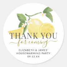Watercolor Lemon Thank You for Coming