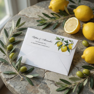 Watercolor Lemon Wedding Mediterranean