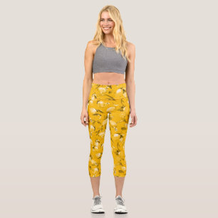 Watercolor lemons 10 capri leggings