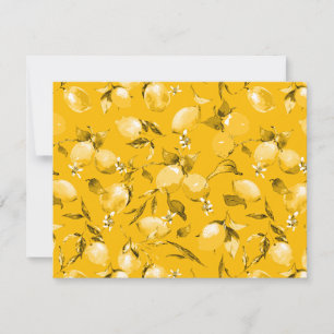 Watercolor lemons 10 card