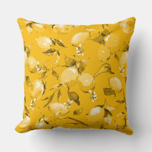 Watercolor lemons 10 cushion